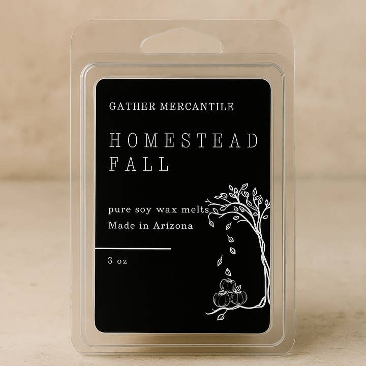 Homestead Fall Soy Wax Melts for wholesale by Gather Mercantile