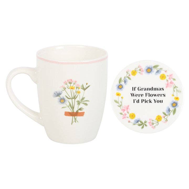 Something Different Wholesale - Wholesale Coffee Mug - If Grandmas Were Flowers Mother's Day Mug & Coaster Set1