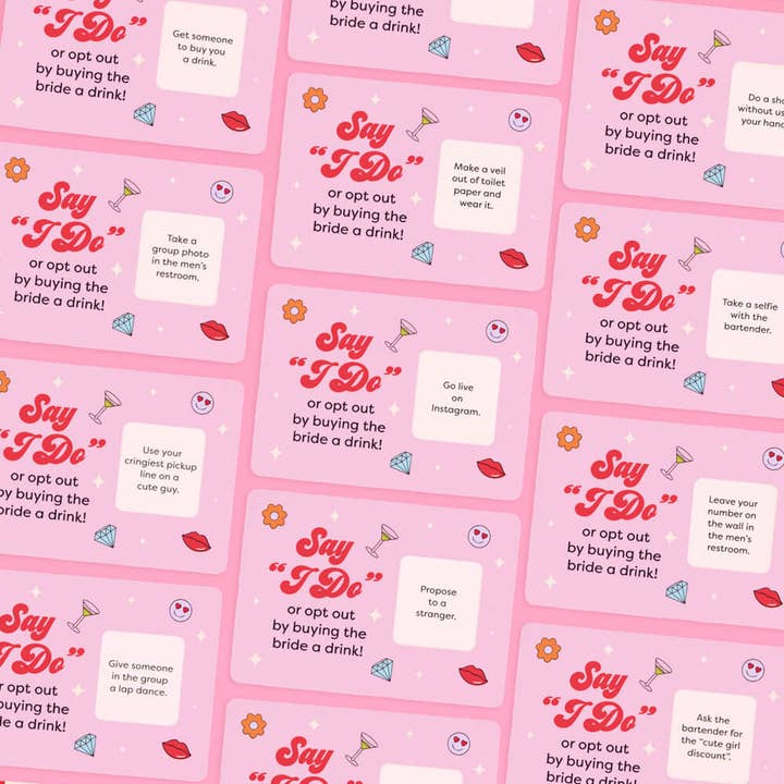 xo, Fetti - Wholesale Card Game - Bachelorette Dare Scratch Off Game, Bridal Shower Gift, Favors