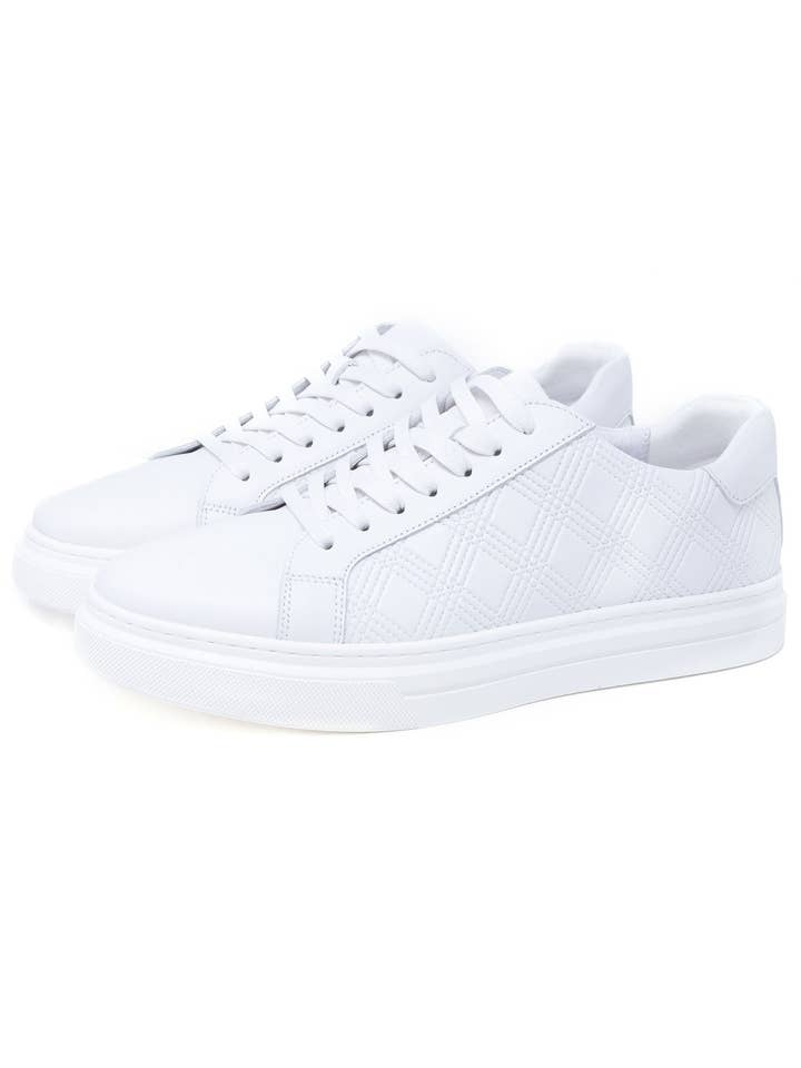 BARABAS - Wholesale Lifestyle Sneakers - Men's - Men's Checkered Lace-up Leather Sneakers 5SH094