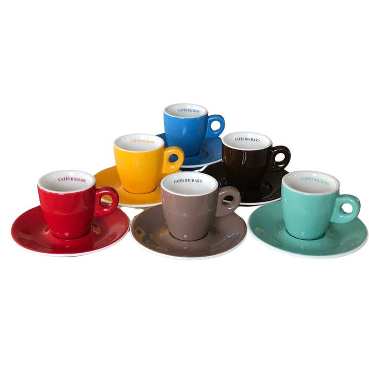 Cafés Richard Coffee - Wholesale Coffee/tea cup - Cafes Richard Colored Espresso Cups & Saucers (6/set)1