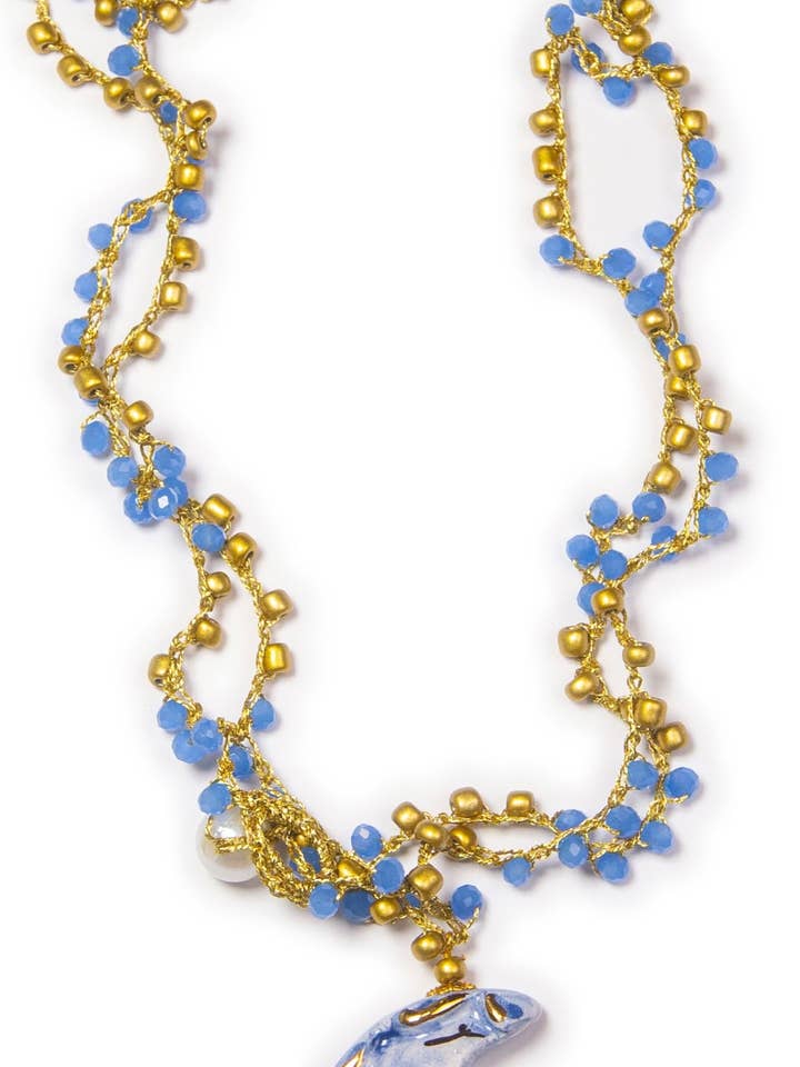 Collana lunga Luna in ceramica per la vendita all'ingrosso da parte di CASHFANA