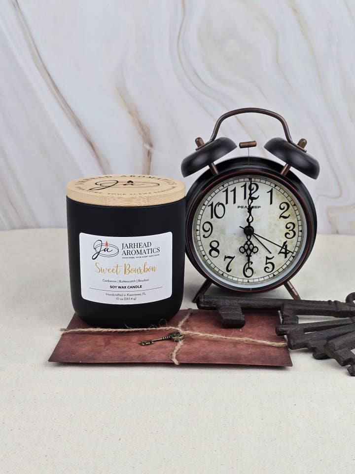 Sweet Bourbon - Soy Wax Candle - Timeless Collection for wholesale by Jarhead Aromatics LLC