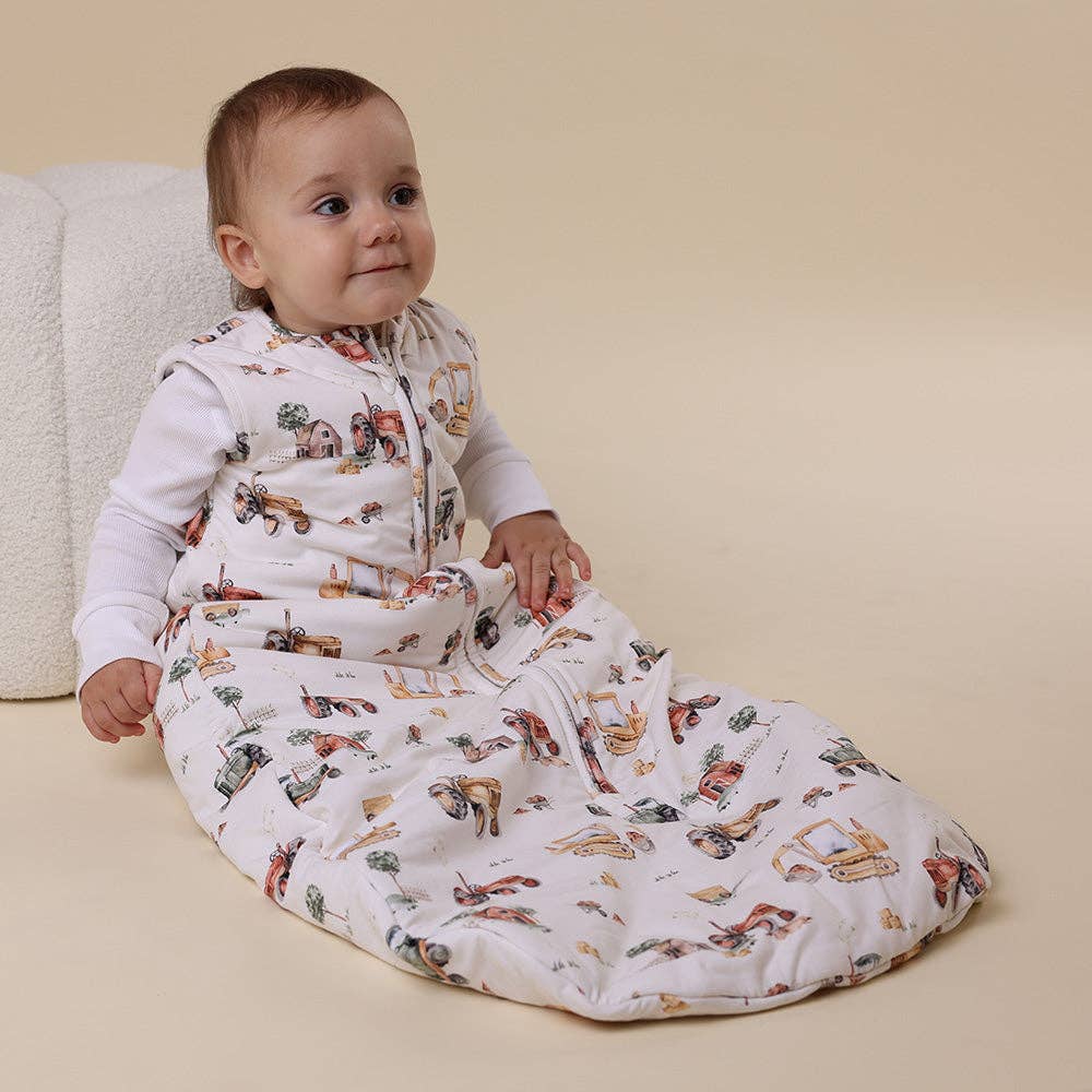 Snuggle Hunny - Wholesale Sleepsack - Baby - Diggers & Tractors Organic Sleeping Bag 2.5 TOG4