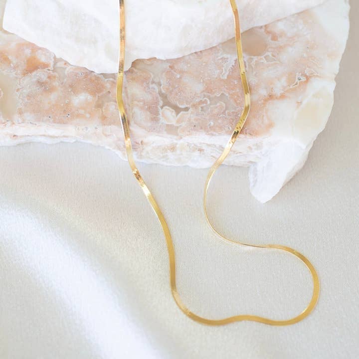 Kleine Halskette mit Fischgrätenmuster für den Großhandel von Sugar Fairy Jewelry