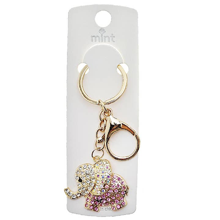 Olifant Sleutelhanger met Strass-steentjes voor wholesale door Atlas Fashion