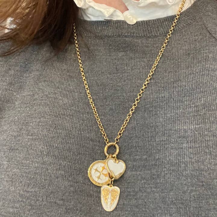 Rolo Loop Charm Necklace - 24" for wholesale by Florin Arte Jewelry