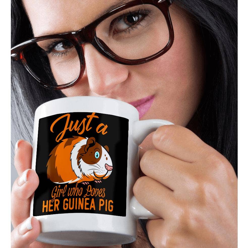 3dRose - Vente Tasse à café - 3dRose, Juste une fille qui aime son cochon d'Inde Piglet, Tasse9