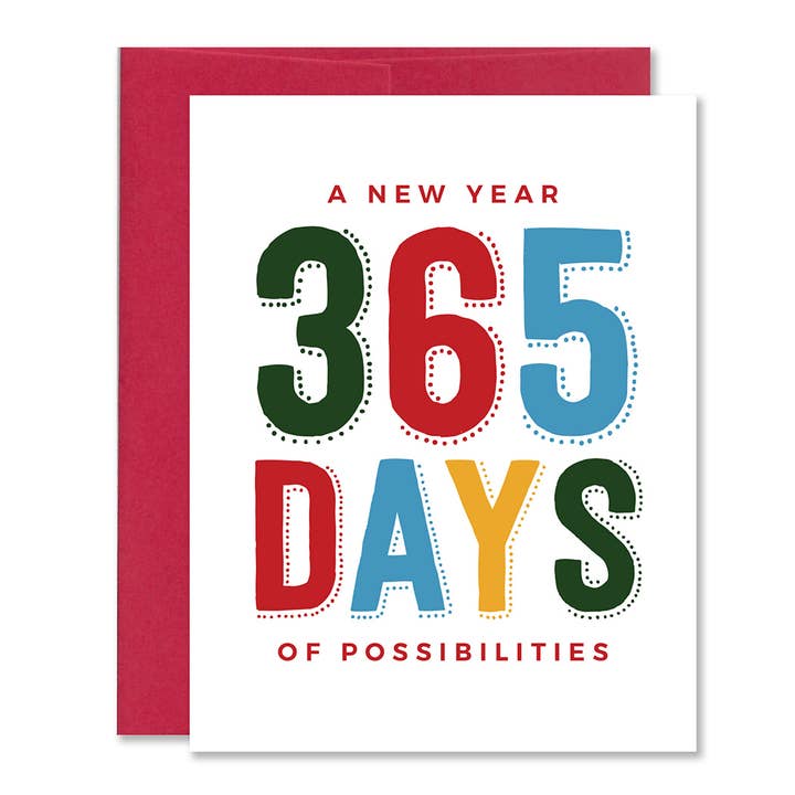 Carte de vœux du Nouvel An inspirante : 365 jours de possibilités pour la vente par Jones Street Press