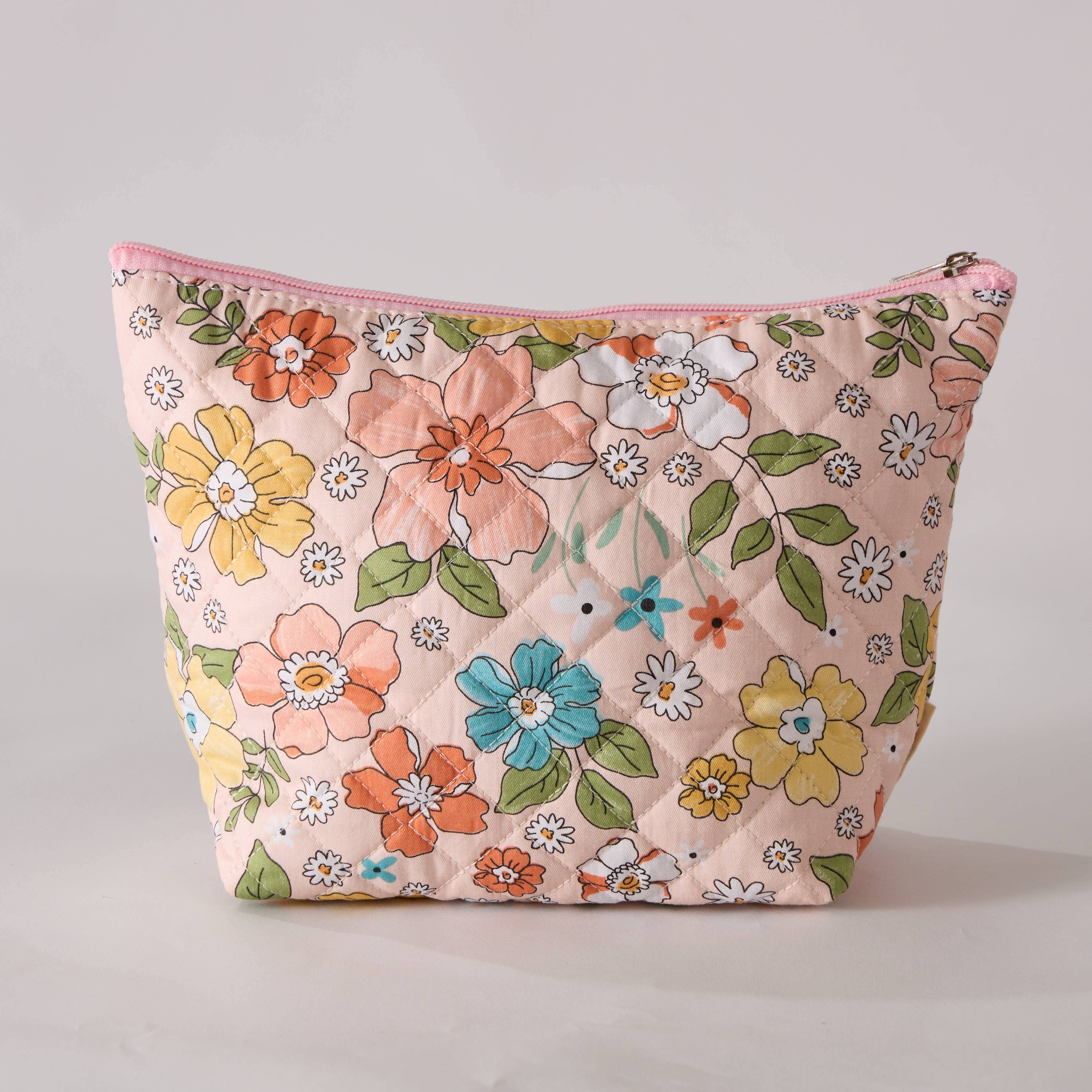 Sparkle Being - Venta al por mayor Bolsa para maquillaje - Bolsa de maquillaje acolchada con diseño floral Bloom - Bolsa de aseo1