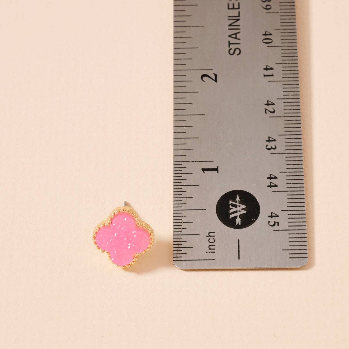 Frem - Wholesale Stud/Post Earrings - Mini Druzy Flower Stud Earrings43