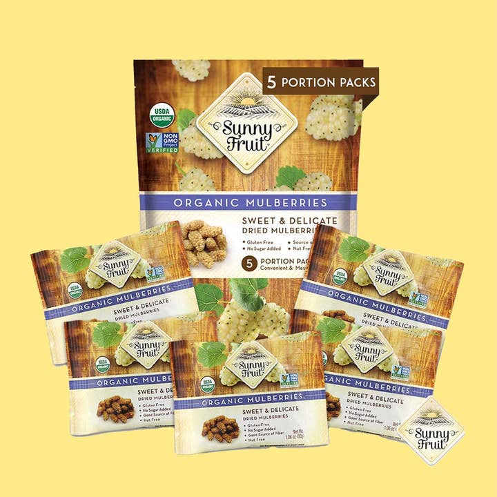 Sunny Fruit - Wholesale Dried/Dehydrated Fruit - Organic Dried Mulberries - Gluten Free Snack, No Added Sugar1