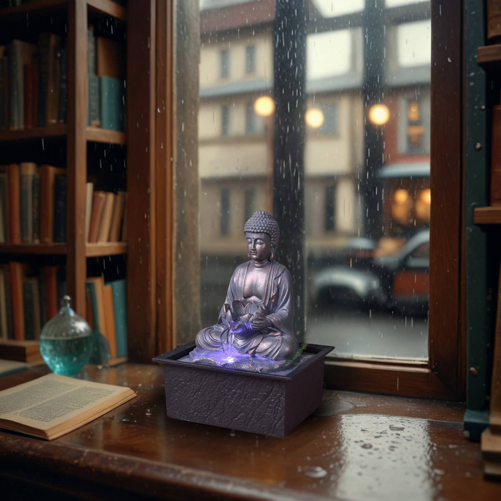Zen'Arôme - Wholesale Tafelbladdecoratie - Buddha Sutra decoratieve fontein met LED-verlichting7