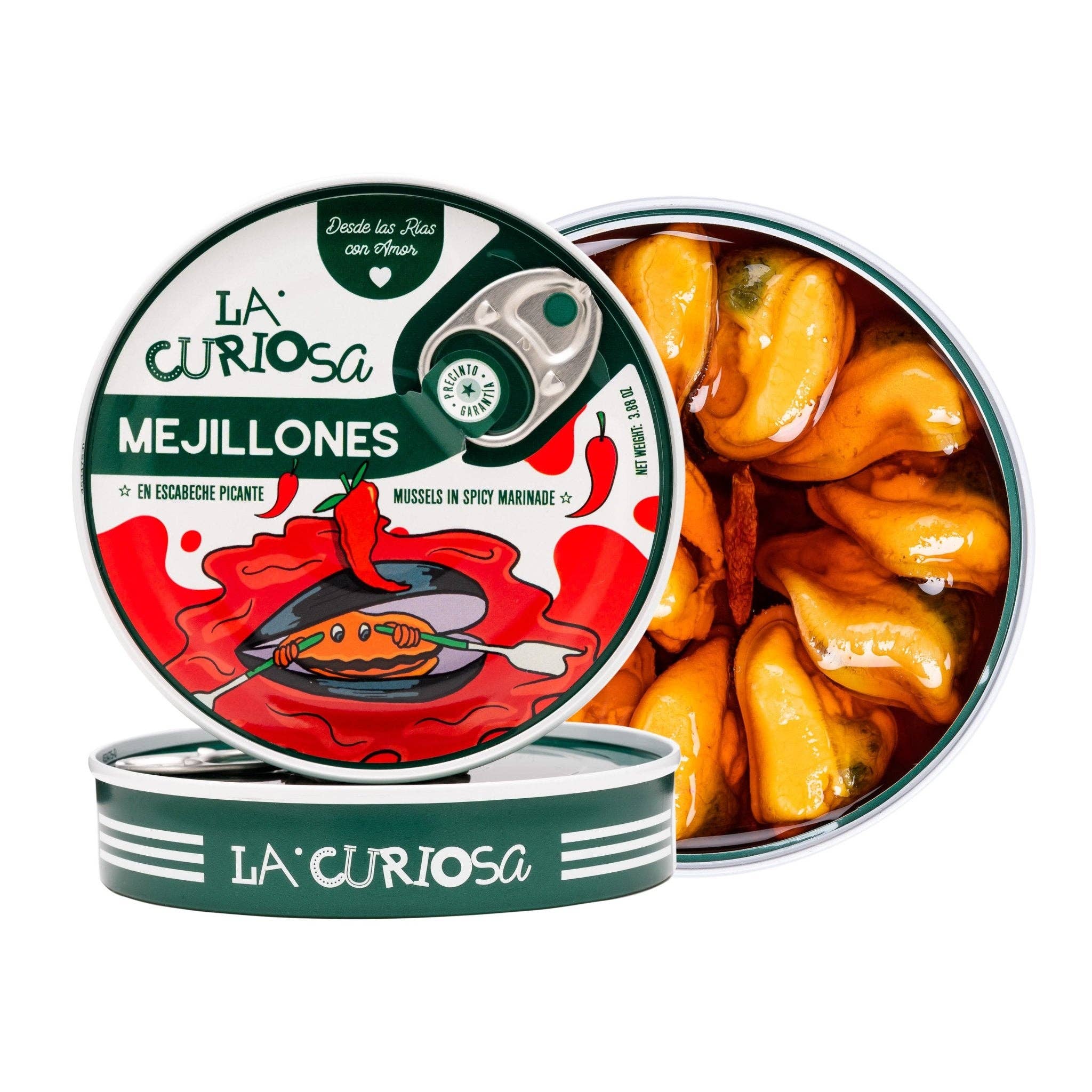 FishNook Tinned Seafood Co. - Wholesale Tinned Fish - La Curiosa Spicy Galician Mussels in Escabeche, 5.3oz3