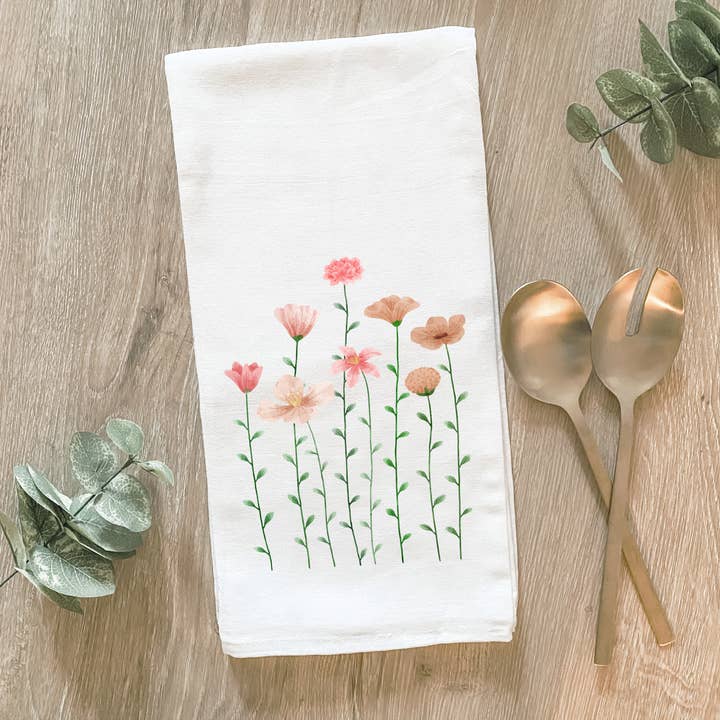 Tall Wildflowers - Cotton Tea Towel for wholesale by Lissi Designs