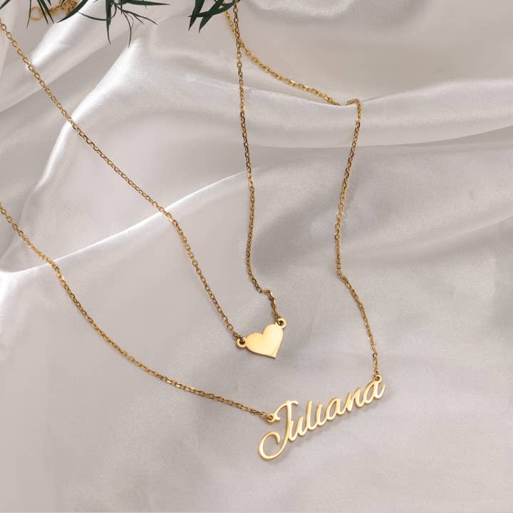 Bornagain Club - Wholesale Pendant/Charm Necklace - Personalized Layer Name Necklace, Custom Heart Necklae3