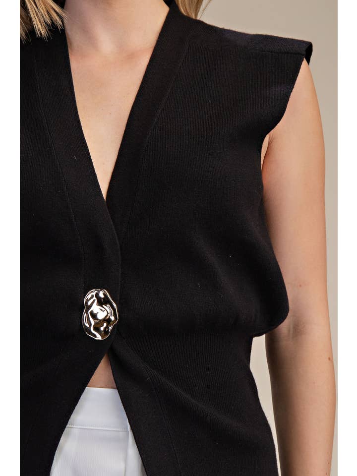 Glam - Wholesale Knit Top - Women's - Sleeveless V-Neck Knit Vest15