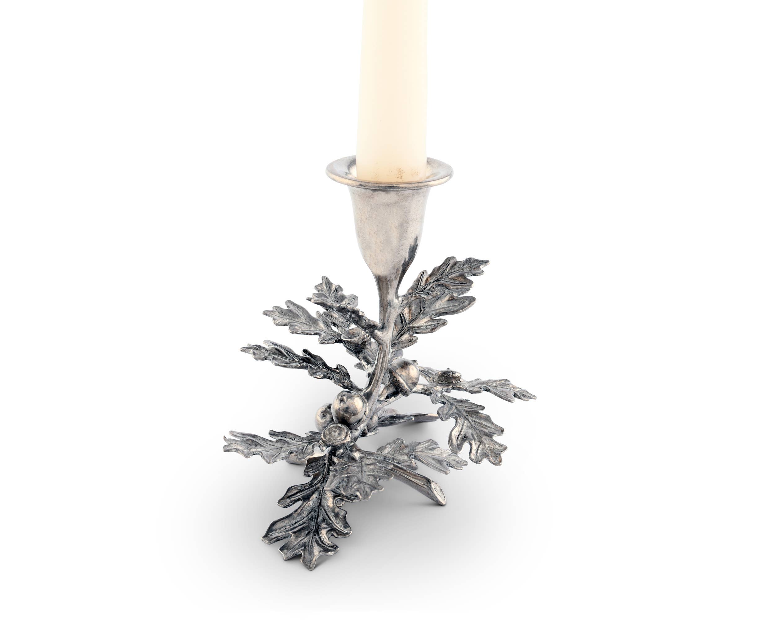 Vagabond House - Wholesale Candle Holder - Oak Leaf Candlestick - 1 Taper4