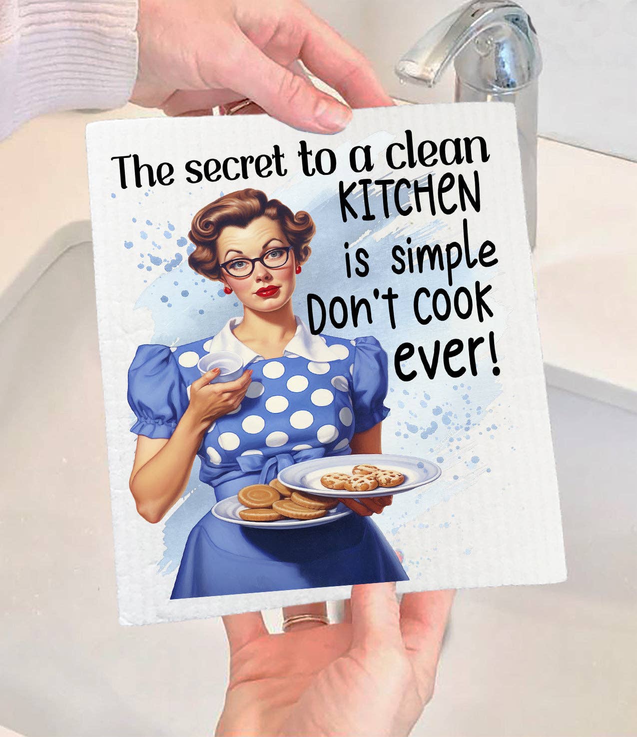 Avery Lane Gifts - Wholesale Theedoek/vaatdoek - Clean Kitchen Don't Cook Grappige Zweedse vaatdoek