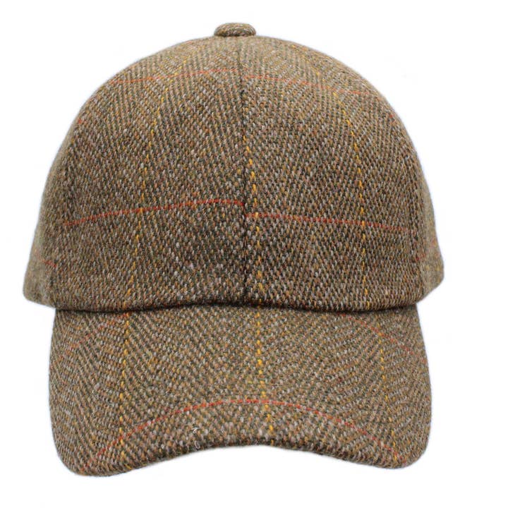 Heather Hats & Accessories - Wholesale Baseball Cap - Unisex - Callow Derby Tweed Baseball Cap ZH2861