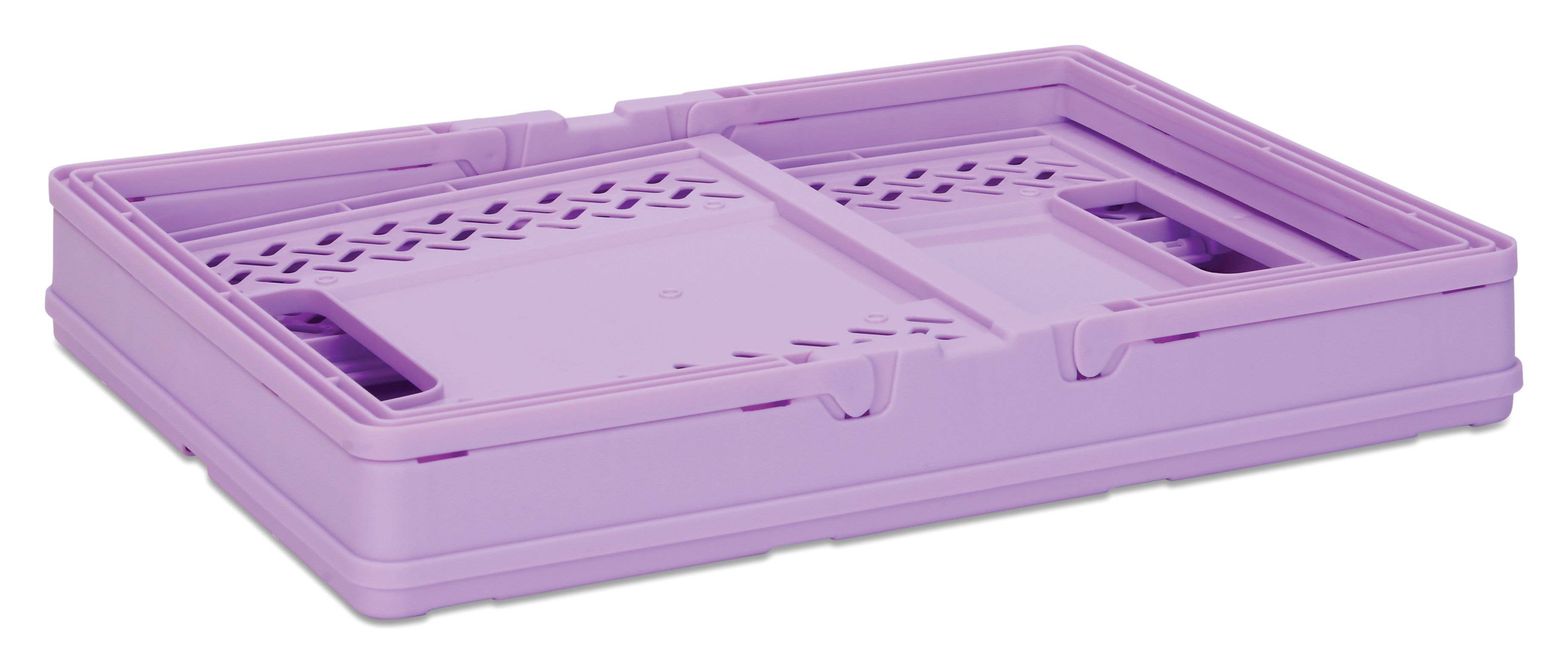 Iscream - Wholesale Storage Bin - LARGE LAVENDER FOLDABLE STORAGE CRATE1