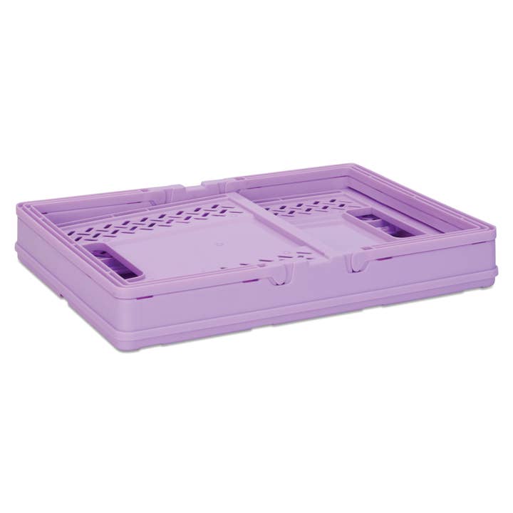 Iscream - Wholesale Storage Bin - LARGE LAVENDER FOLDABLE STORAGE CRATE1