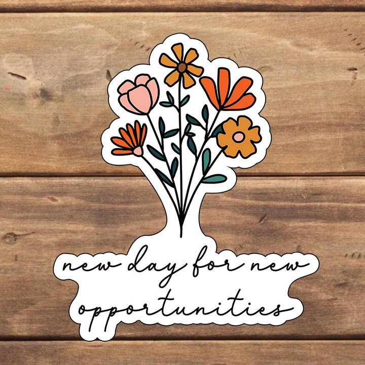 Ny dag för New Opporutunites klistermärke för wholesale av C3DAR Design