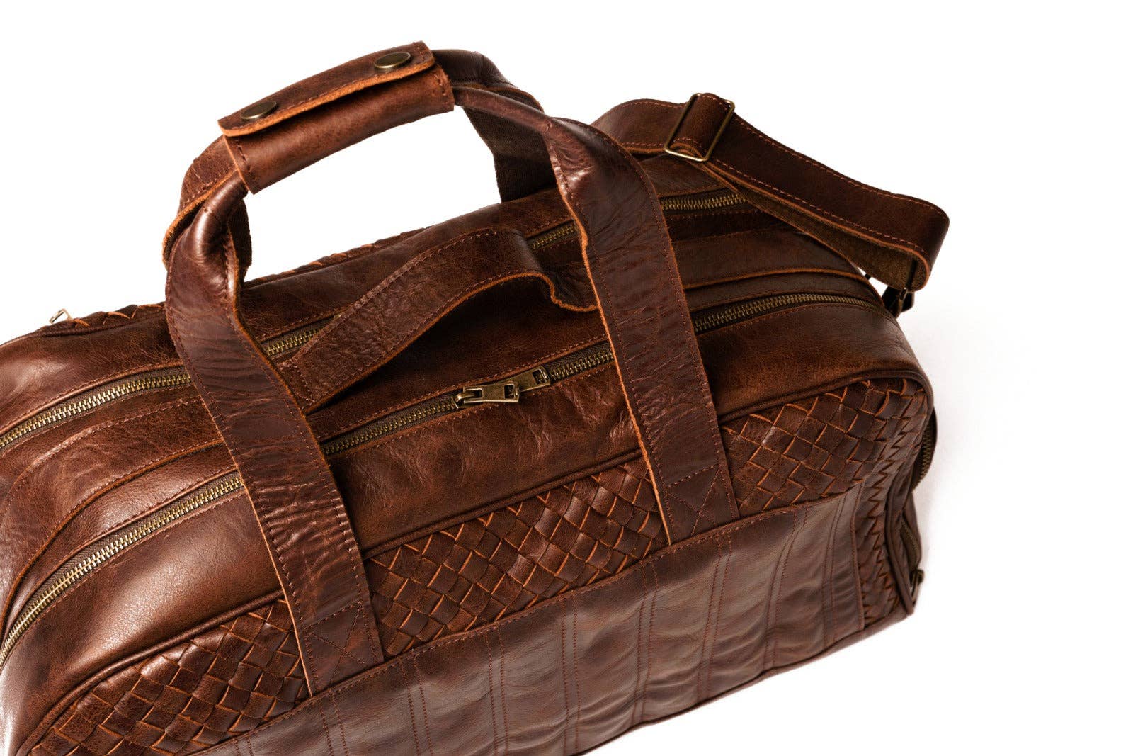 Hides - Wholesale Weekender Bag - Men's - Woven Leather Weekender Duffel Bag4