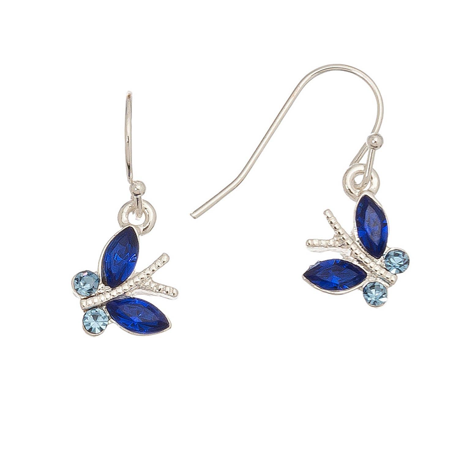 Howard's - Vente Boucles d'oreilles pendantes - Boucles d'oreilles pendantes Blue Stone Butterfly Ear Sense1