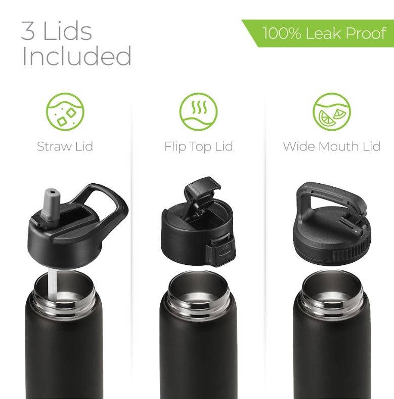 SipX - Vendita all'ingrosso Borracce - Borraccia isolante da 25 oz con tre tipi di tappo2