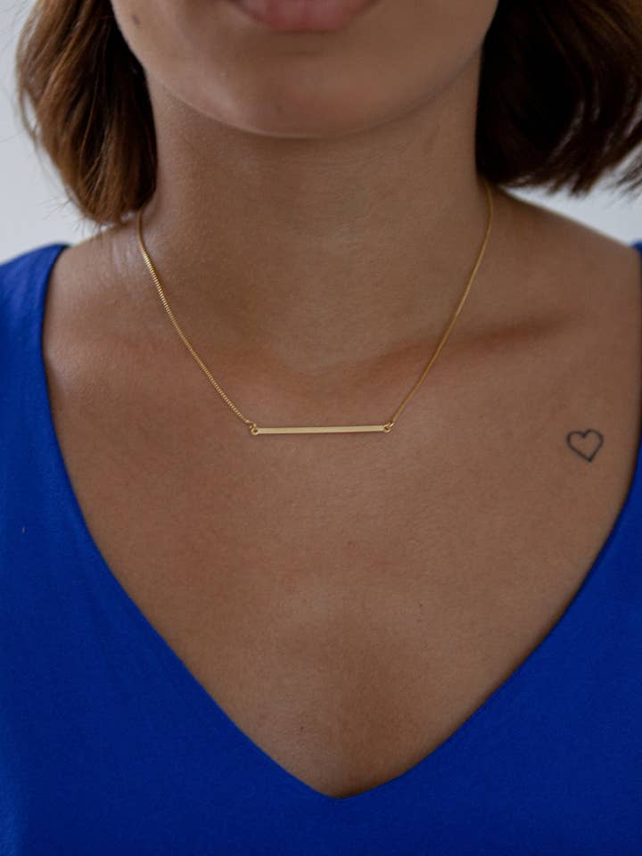 Collier à pendentif en forme de barre horizontale pour la vente par We R Brand