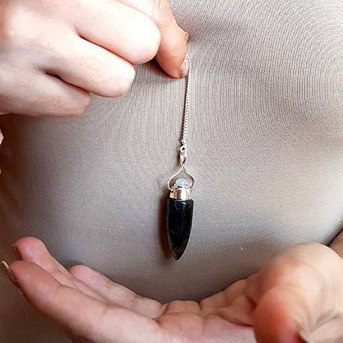 Crystal Earth Sterling - Wholesale Pendulum Board - Master Sterling Pendulum - Labradorite & Rainbow Mn3