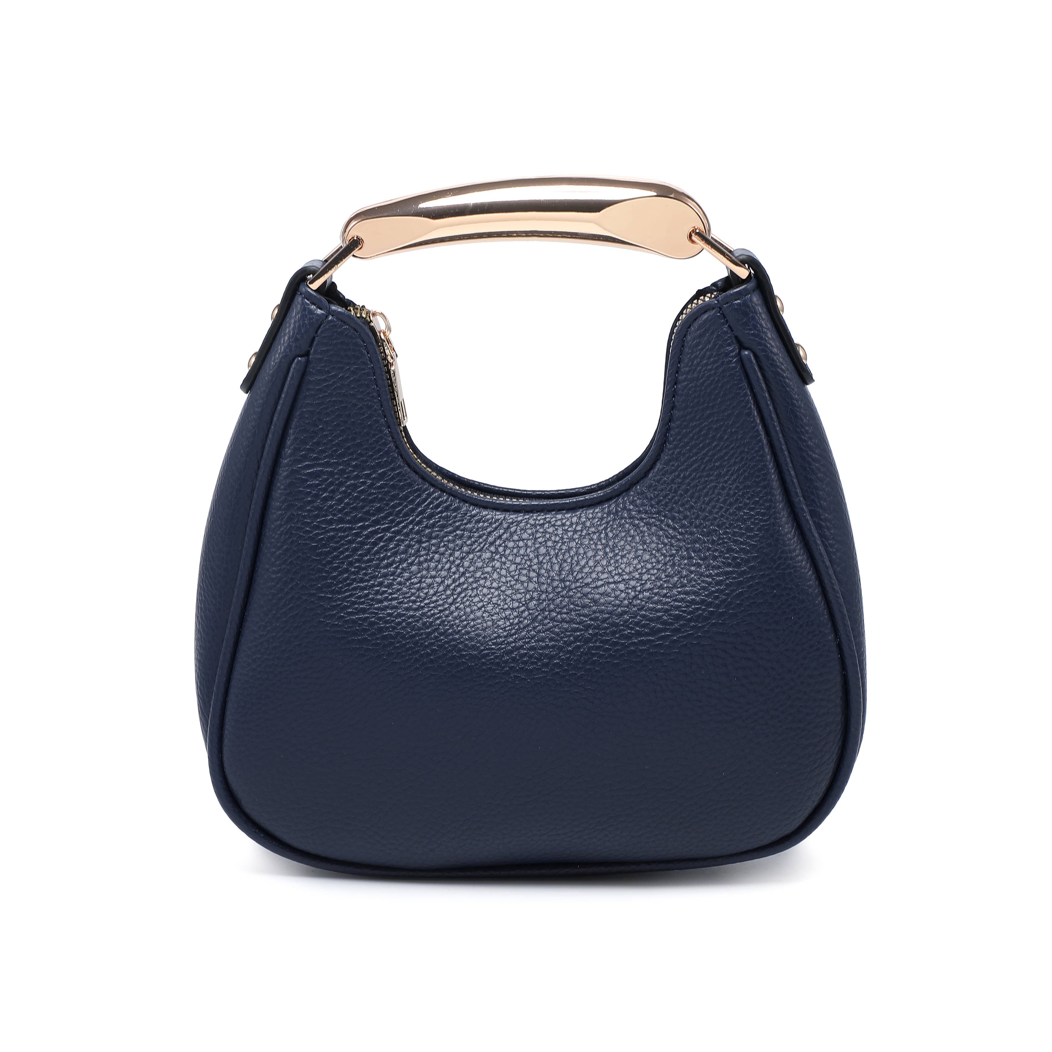 Papaya Fashion Ltd – wholesale Top handle bag – women's – B23052-Top Zip Closure Metal Handle Grab Bag3