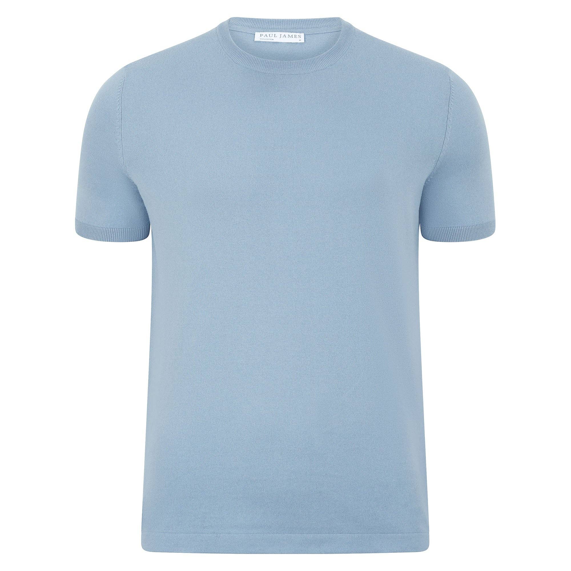 Paul James Knitwear - Wholesale T-Shirt - Men's - Mens Ultra Fine Cotton Knitted T-Shirt22