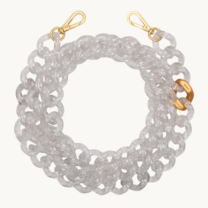 CHAÎNE ZOE - TRANSPARENTE PAILLETTES for wholesale by Louvini Paris