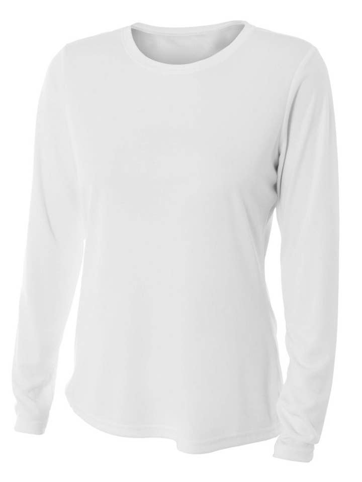 Specialdesignad - långärmade T-shirts (vit) kvinnor, A4, kylprestanda för wholesale av Inklusive Printing, Designs & More