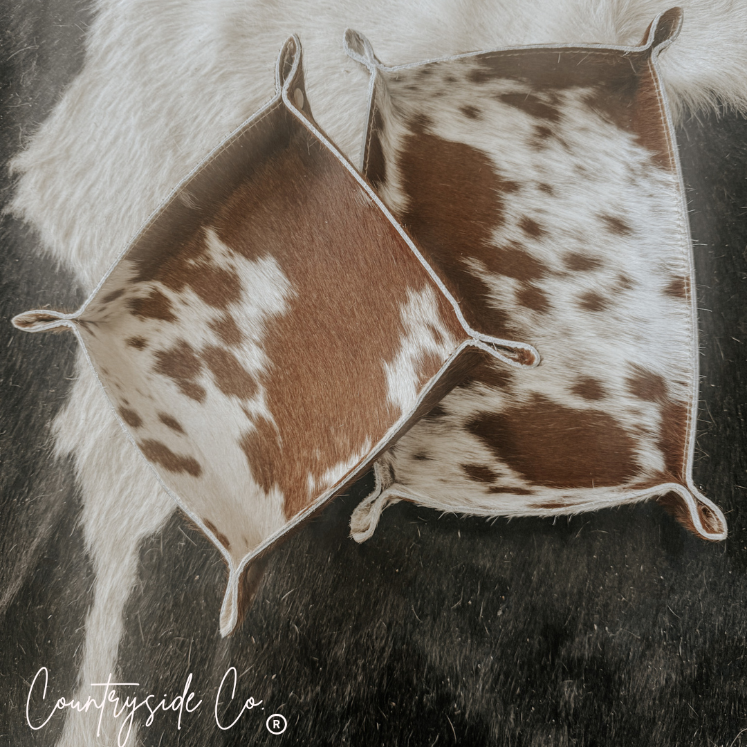 Texas Western Cowhide Bags and More - Venta al por mayor Bandejas decorativas - Bandeja de cuero de vaca2
