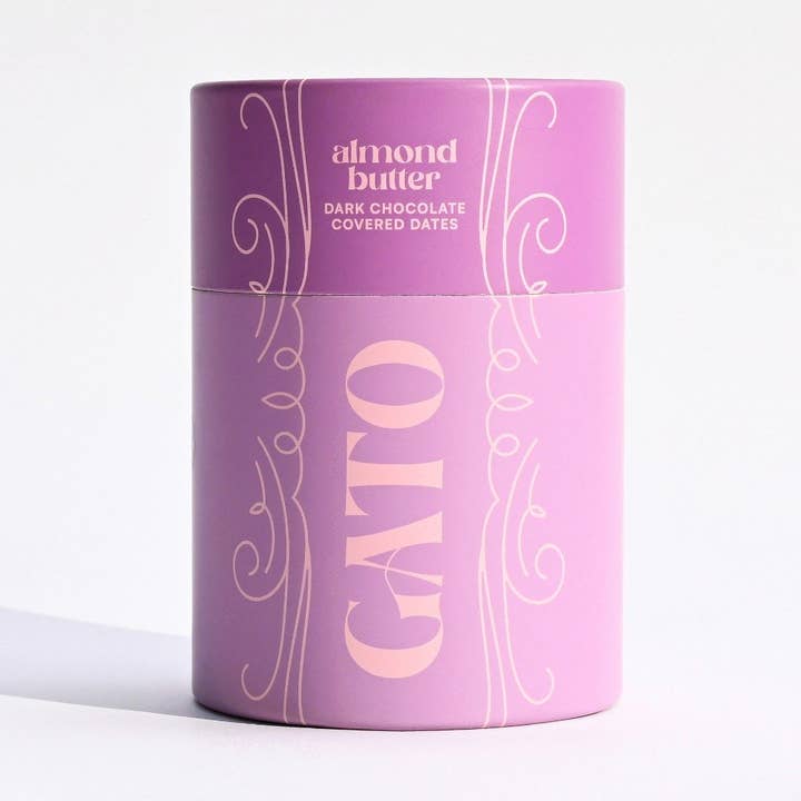 Gato Dates - Wholesale Chocolate Covered Sweets - Chocolate Covered Dates with Almond Butter (x6 per tube)0