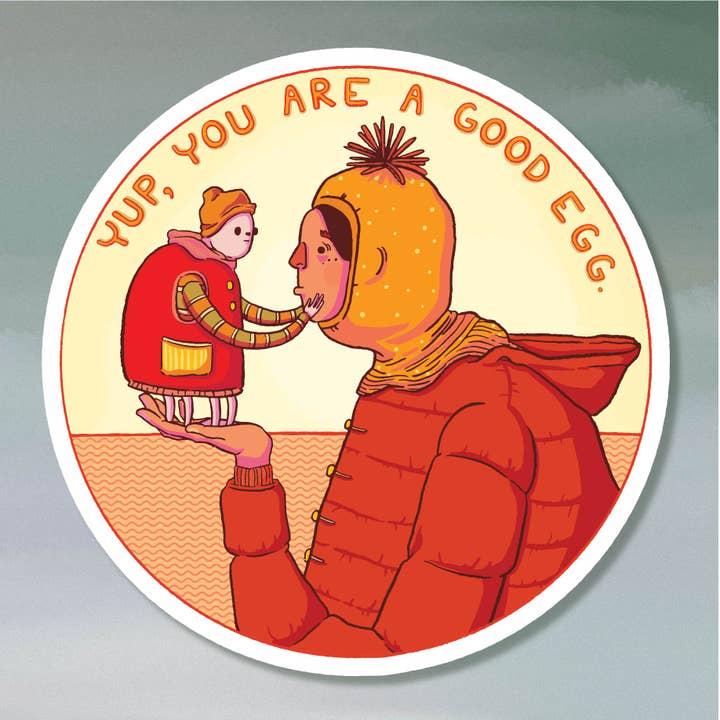 Un bon autocollant en forme d'œuf pour la vente par Micael Nunez