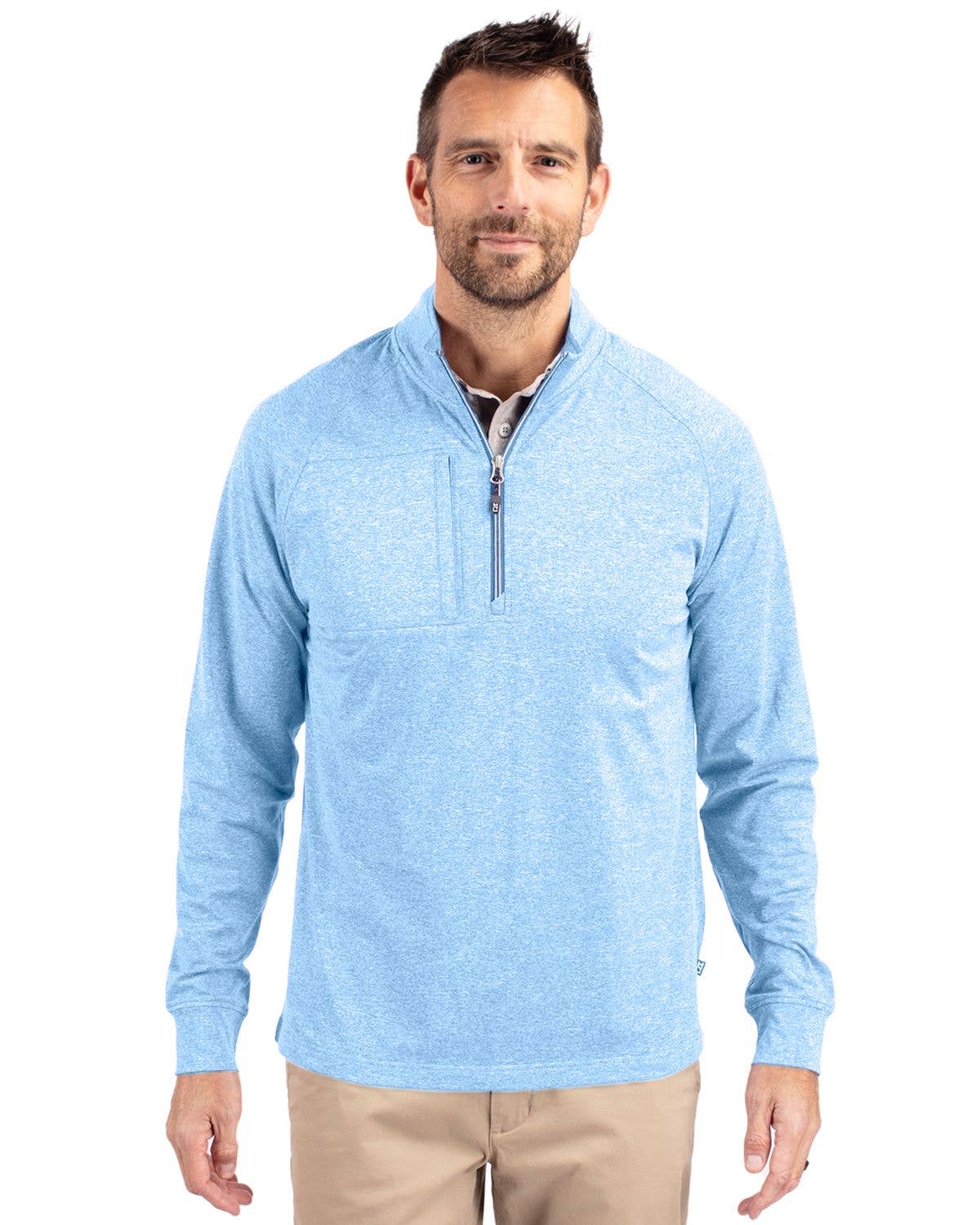 Cutter & Buck - Wholesale Sweatshirt - Men's - Cutter & Buck Adapt Eco Knit Heather Mens 1/4 Zip Pullover22