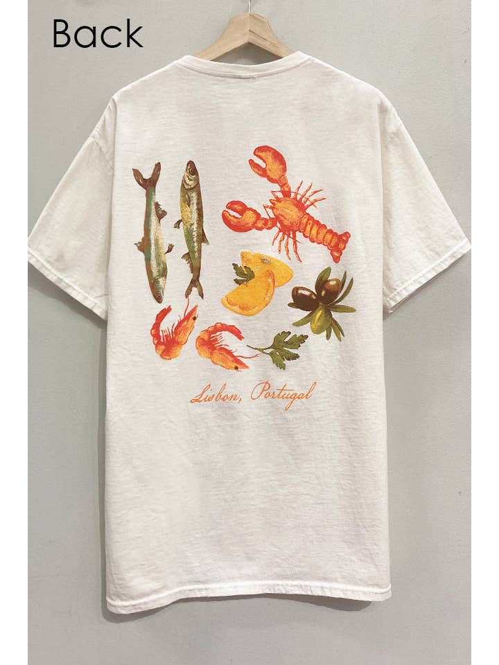 CREAM Lisbon Sardines Tee for wholesale on Faire2