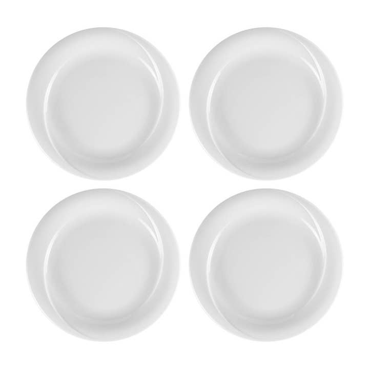 Porcelain X-tanbul dia.9.75" Round White Porcelain Plate (Set of 4) for wholesale by TURGLA HOME