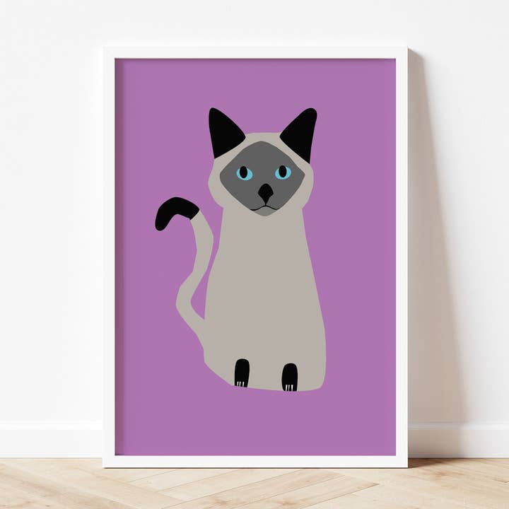 Ragdoll Cat - Art print A5/A4/A3 for wholesale by Salty Crayon