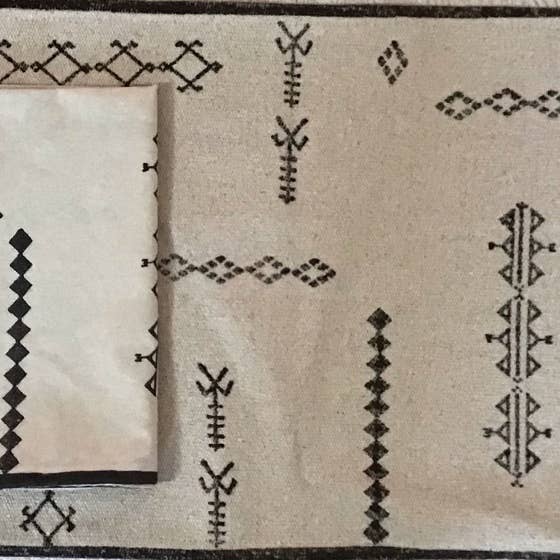 natural habitat – wholesale Middags- och tygservett – Servetter Tunis Svart/Naturlig1