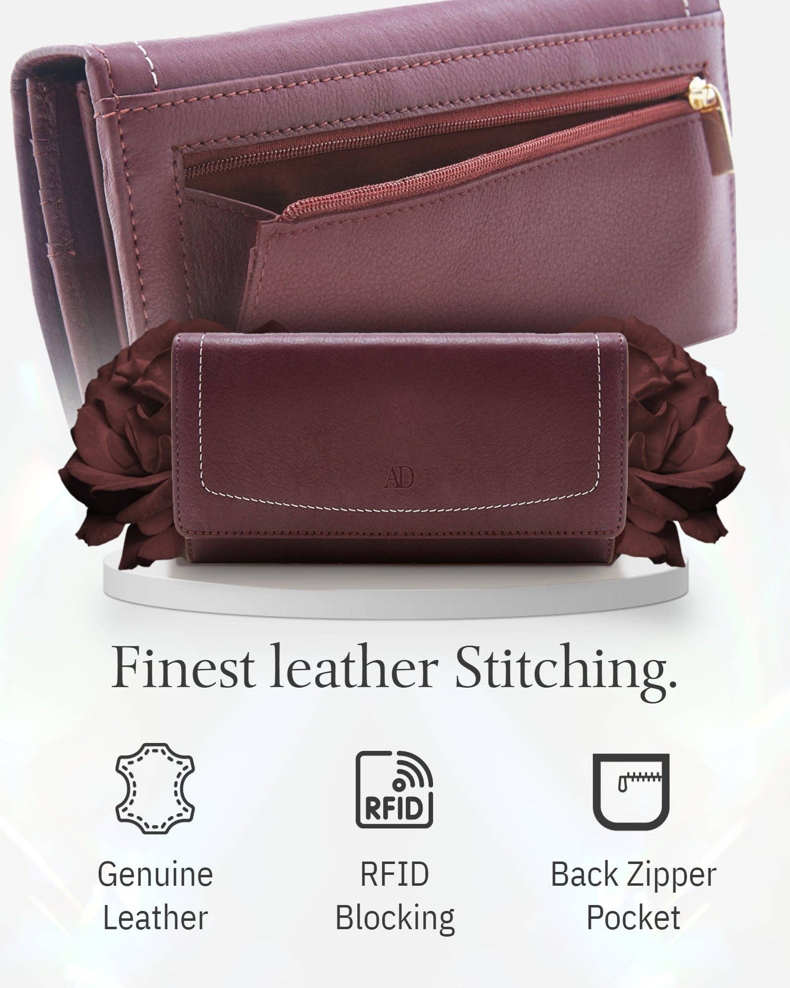 Access Denied Accessories - Wholesale Wallet - Women's - Accordion Clutch Wallet for Women Removable Checkbook Holder2