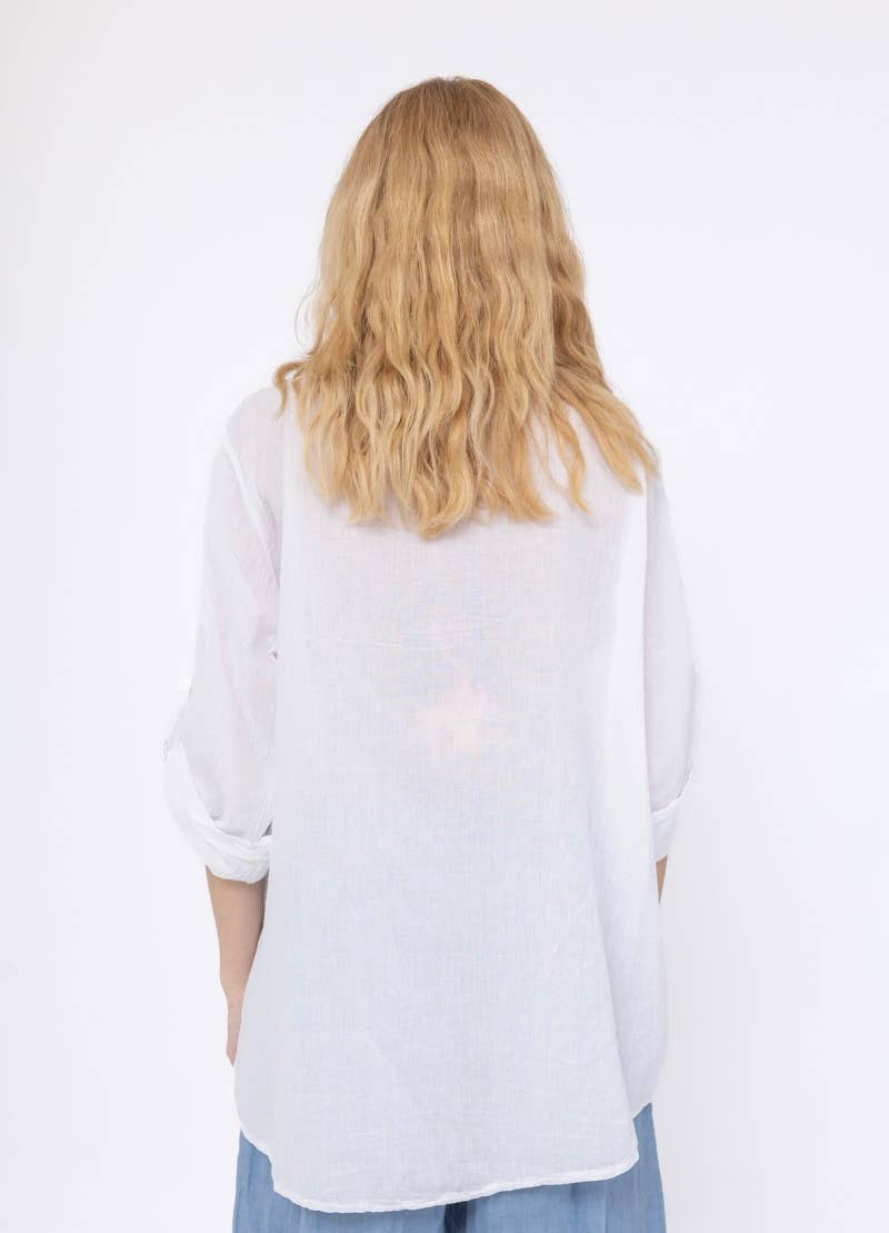 6923 100% COTTON WHITE SHIRT for wholesale on Faire3