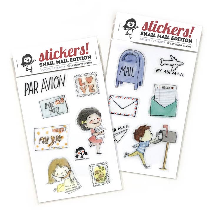 Snail Mail Sticker Set for wholesale by Le Petit Elefant