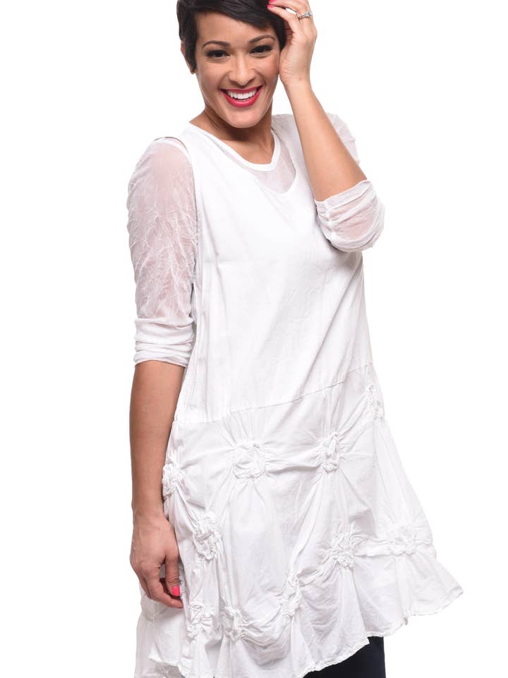 Camiseta de malla VT30 en blanco para venta al por mayor de Tulip Clothing