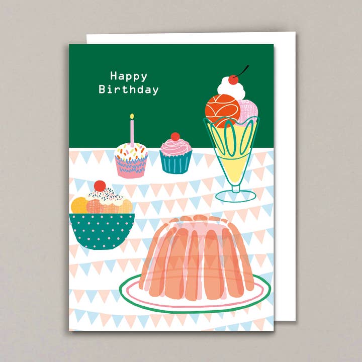 Birthday Card - Jelly and Ice Cream for wholesale by Lou Mills