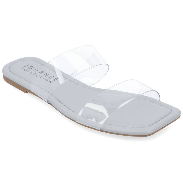Journee - Wholesale Sandals - Women's - Amata Slide Sandals In Clear Pvc